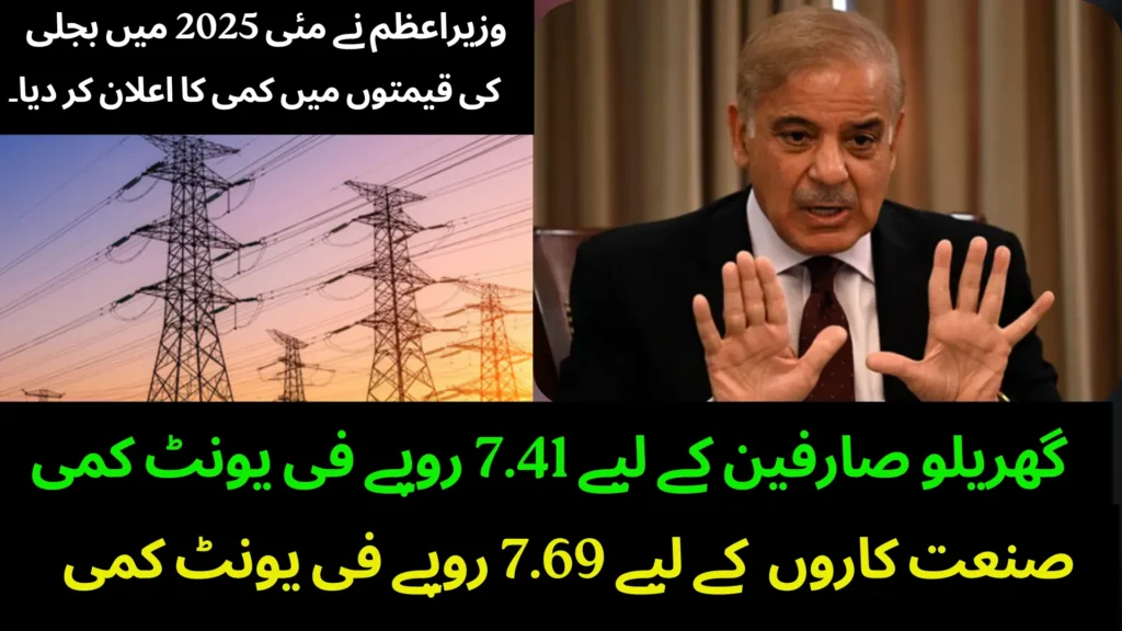 Prime Minister's announcements about electricity relief in May 2025