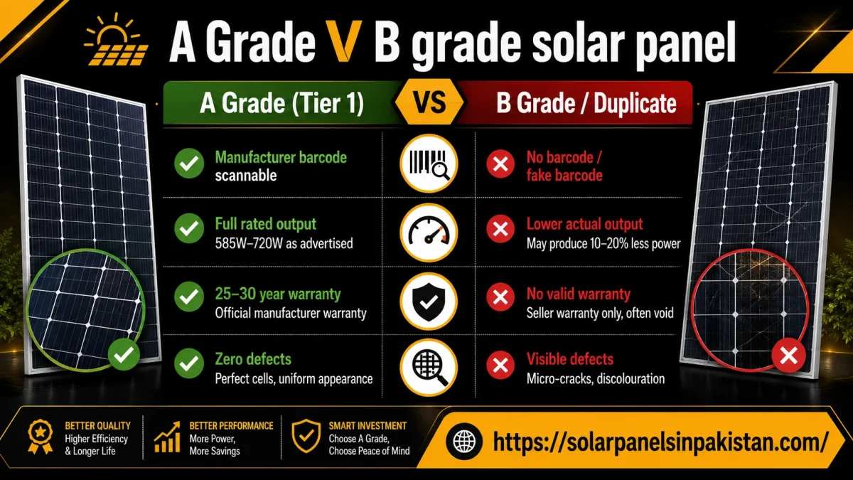 A Grade VS B Grade Solar Panels