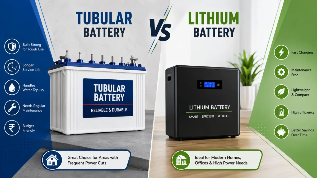 Tubular Battery Vs Lithium Battery